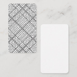 Pequeña Tarjeta plana BLANCA ARGILLA KNIT 3.5x2 / vertical
