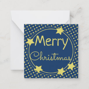 Pequeña Tarjeta plana con estrellas de papel azul para nav
