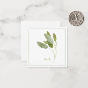 Pequeña Tarjeta plana cuadrada de 2,5" FREGE SAGE