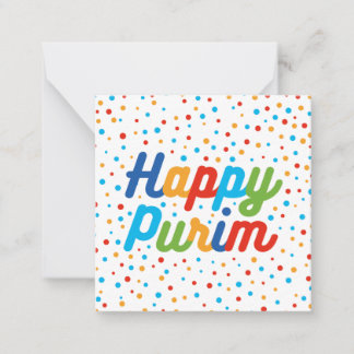 Pequeña Tarjeta plana cuadrada de la festividad de Purim