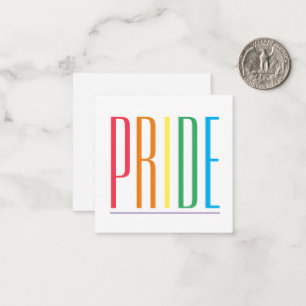 Pequeña Tarjeta plana cuadrada de ORGULLO de 2,5"