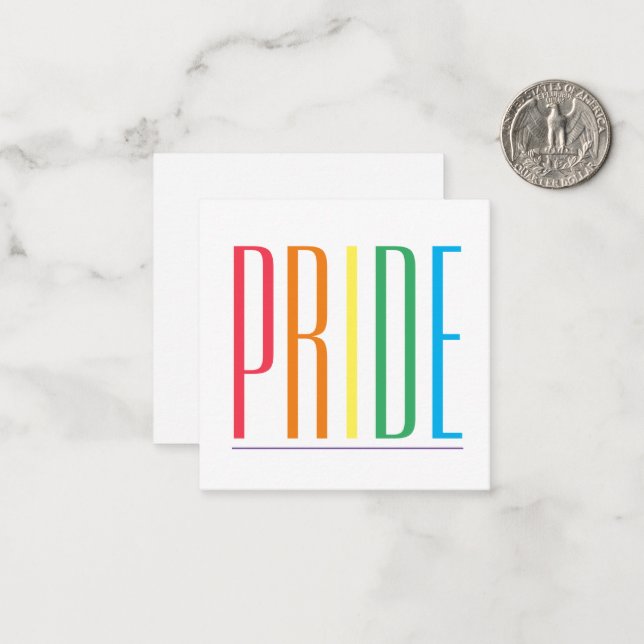 Pequeña Tarjeta plana cuadrada de ORGULLO de 2,5" (Anverso/Reverso In Situ)