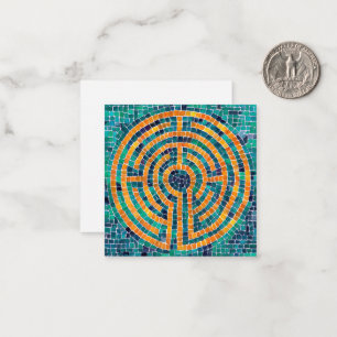 Pequeña Tarjeta plana cuadrada LABYRINTH II de 2,5"