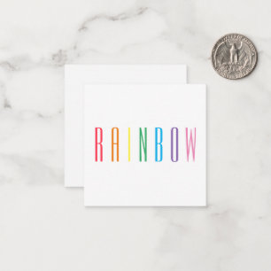 Pequeña Tarjeta plana cuadrada RAINBOW de 2,5"