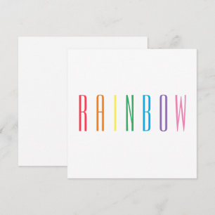 PEQUEÑA TARJETA PLANA CUADRADA RAINBOW DE 5,25"