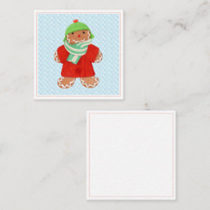 Pequeña Tarjeta plana cuadrada WOOLIE GINGERBREAD de 2,5"