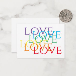Pequeña Tarjeta plana de 3.5x2.5 para AMOR DE LLUVIA