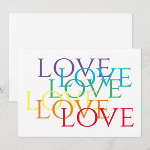 Pequeña Tarjeta plana de 5 x 7 para RAINBOW LOVE