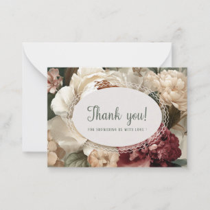Pequeña Tarjeta plana de acuarela elegante de flor silvest