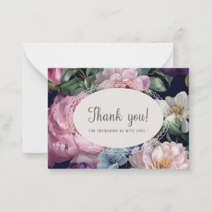 Pequeña Tarjeta plana de acuarela elegante de flor silvest