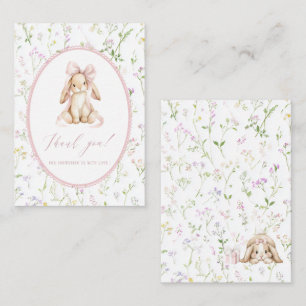 Pequeña Tarjeta plana de acuarela elegante de flor silvest