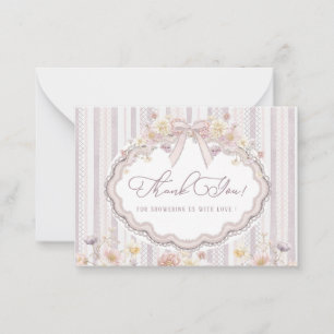 Pequeña Tarjeta plana de acuarela elegante de flor silvest
