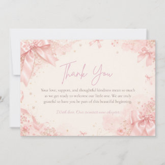 Pequeña Tarjeta plana de agradecimiento para baby shower C
