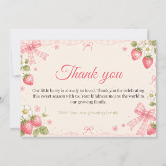 Pequeña Tarjeta plana de agradecimiento para baby shower d