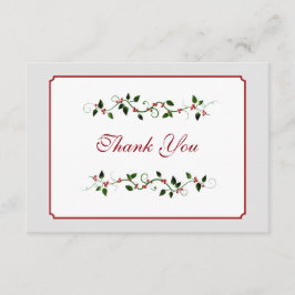 Pequeña Tarjeta plana de agradecimiento para boda en vacac