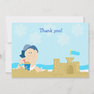 Pequeña Tarjeta plana de castillo de arena para bebé de pl