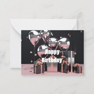 Pequeña Tarjeta plana de cumpleaños feliz