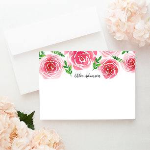 Pequeña Tarjeta plana de diseño de estilo Rosa de Provenza