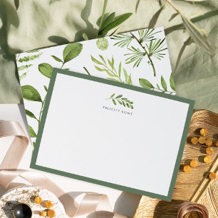 Pequeña Tarjeta plana de diseño de estilo tradicional de W