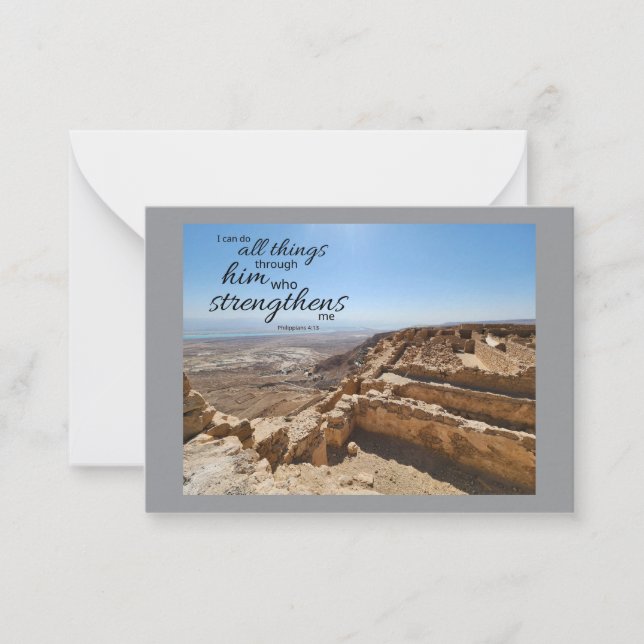 Pequeña Tarjeta plana de Filipenses 4:13  (Anverso)