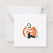 Tarjeta plana de Halloween/Otoño