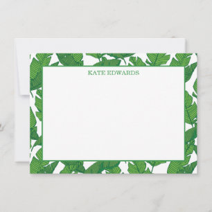 Pequeña Tarjeta plana de hoja de plátano