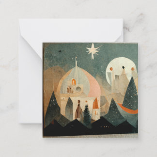 Pequeña Tarjeta plana de Navidad de la escena de la Nativi