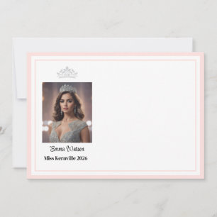Pequeña Tarjeta plana de nombre personalizado Reina del Co