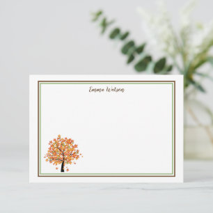 Pequeña Tarjeta plana de nota-Otoño