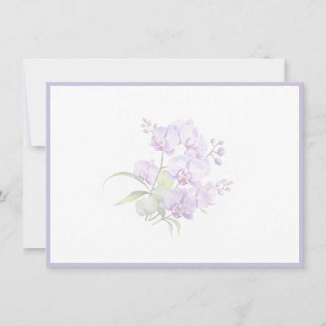 Pequeña Tarjeta plana de orquídeas (Anverso)