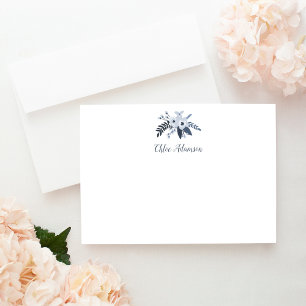 Pequeña Tarjeta plana de papel de estilo floral personaliz