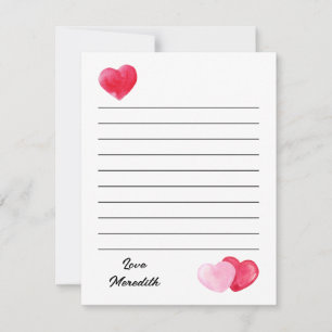 Pequeña Tarjeta plana del día de San Valentín