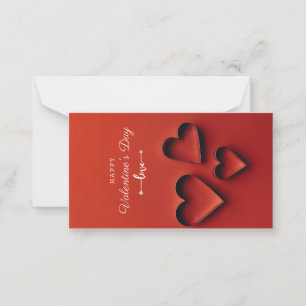 Pequeña Tarjeta plana del día de San Valentín