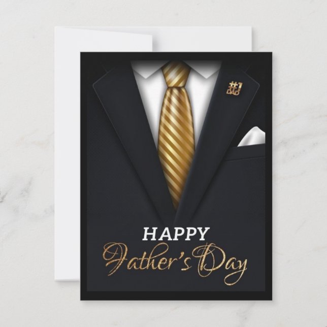 Pequeña Tarjeta plana del día del padre (Anverso)
