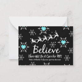 Pequeña Tarjeta plana del tema de Navidad Believe