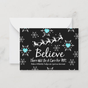 Pequeña Tarjeta plana del tema de Navidad Believe