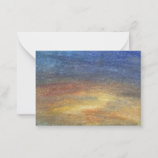 Pequeña Tarjeta plana en blanco abstracta del cielo tranqu