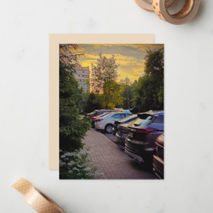 Pequeña Tarjeta plana Golden Hour Street - Personalizable