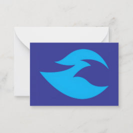 Pequeña Tarjeta plana ignorar llama azul