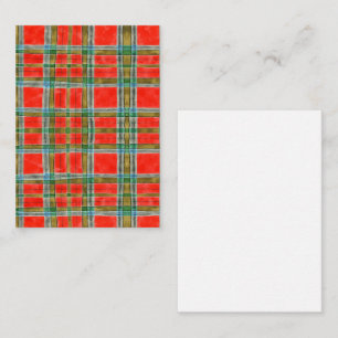 Pequeña TARJETA PLANA MAC BAIN TARTAN 3.5x2.5