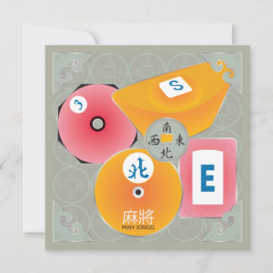 Pequeña Tarjeta plana Mah Jongg Bettors