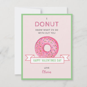 Pequeña Tarjeta plana mini día de San Valentín Donut