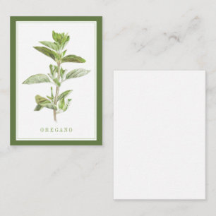 Pequeña Tarjeta plana OREGANO 3.5x2.5 FRESCO / verde