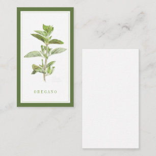 Pequeña Tarjeta plana OREGANO 3.5x2 FRESCO / Verde