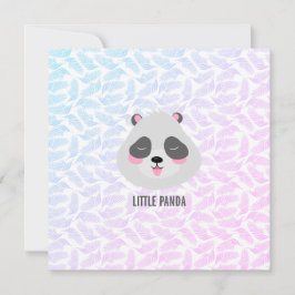 Pequeña tarjeta plana panda