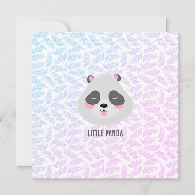 Pequeña tarjeta plana panda (Anverso)