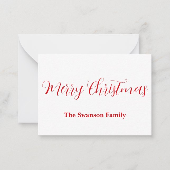 Pequeña Tarjeta plana para navidades (Anverso)