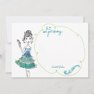 Pequeña Tarjeta plana personalizada de Stationery "Chica p