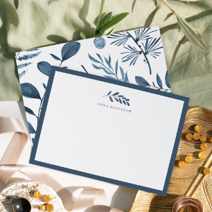 Pequeña Tarjeta plana personalizada de Stationery de Azure
