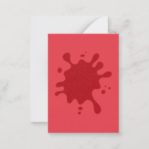 Pequeña Tarjeta plana personalizada Tomato Red Splat